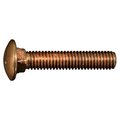 Midwest Fastener 3/8"-16 x 2" Silicon Bronze Coarse Thread Carriage Bolts 2PK 931181